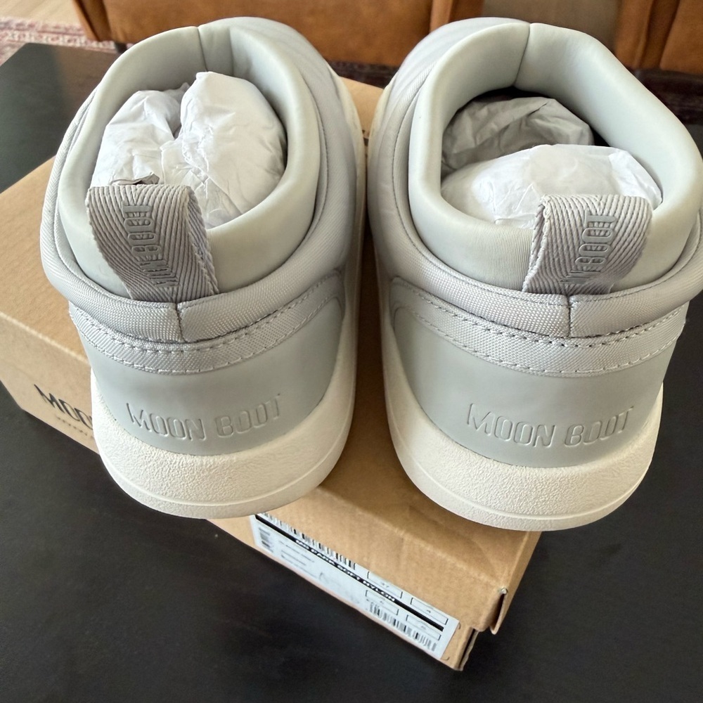 NEW MOON BOOT Park Soft Nylon Sneaker Glacier Grey size 37 US 5 - Picture 10 of 14